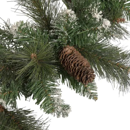 Northlight Real Touch&trade;️ Snow Valley Pine Artificial Christmas Garland - Unlit - 9' x 10" Green {4}