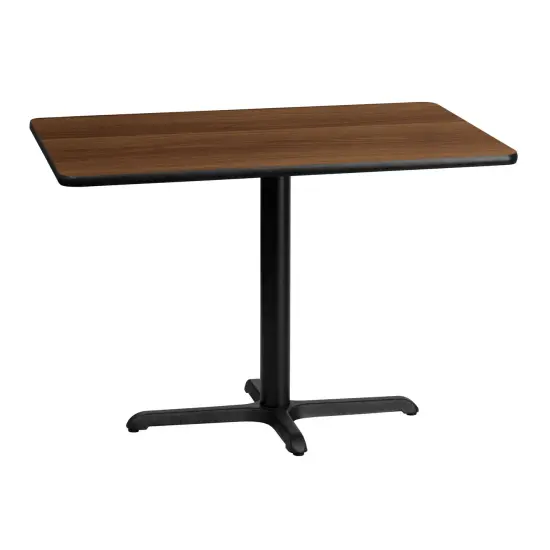 Emma and Oliver 30"x42" Rectangular Laminate Table with 23.5"x29.5" Table Height Base Walnut {1}