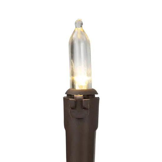 Northlight LED Mini Christmas Lights - Warm White - 33' Brown Wire - 100ct {5}