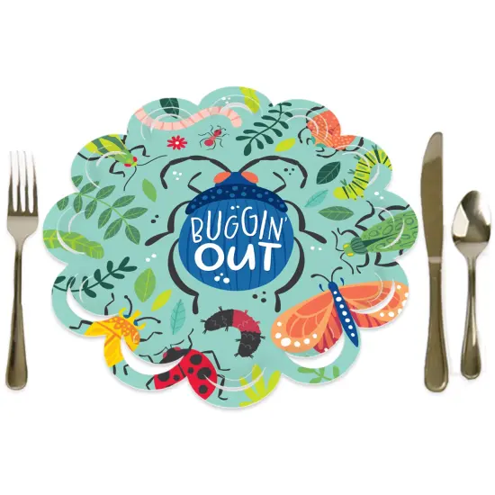 Big Dot of Happiness Buggin' Out - Bugs Birthday Party Round Table Decorations - Paper Chargers - Place Setting For 12 {1}