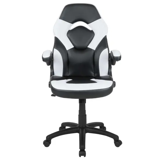 Emma and Oliver Z100 Gaming Chair Racing Office Ergonomic Computer PC Adjustable Swivel Chair White {3}
