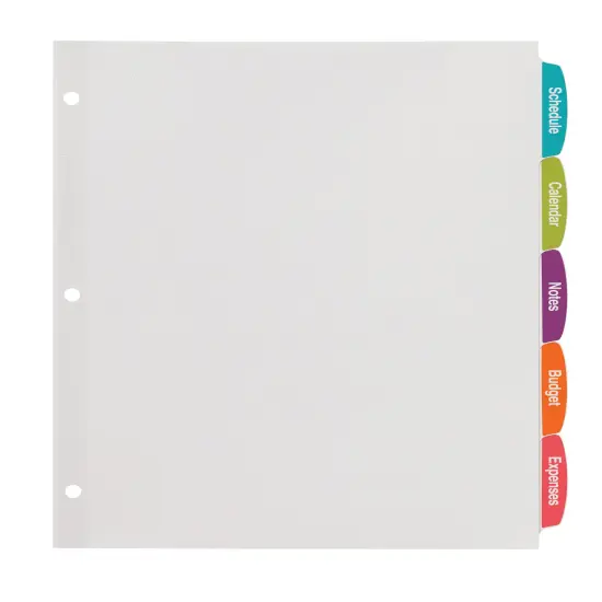 Avery Big Tab Printable Label Dividers, Easy Peel Labels, 5 Tabs, 4 Sets (14432) {6}