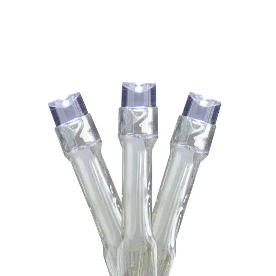 Brite Star LED Christmas Light set– Pure White - 5' Clear Wire - 15ct {1}