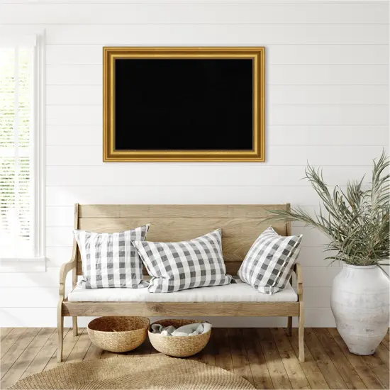 Parlor Framed Corkboard, Black Cork Parlor Gold {6}