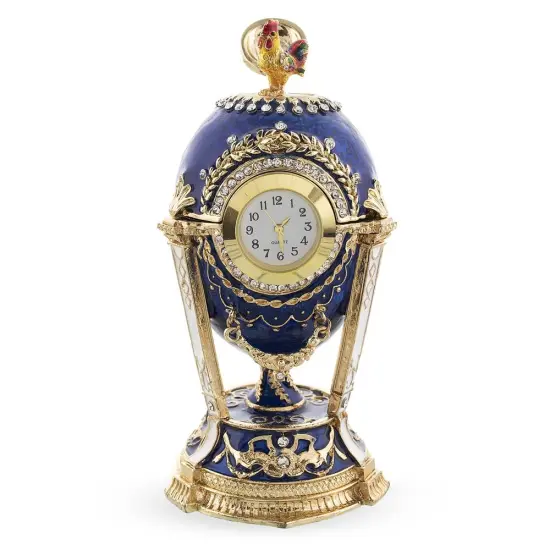 1900 Cockerel Royal Imperial Easter Egg in Blue {4}