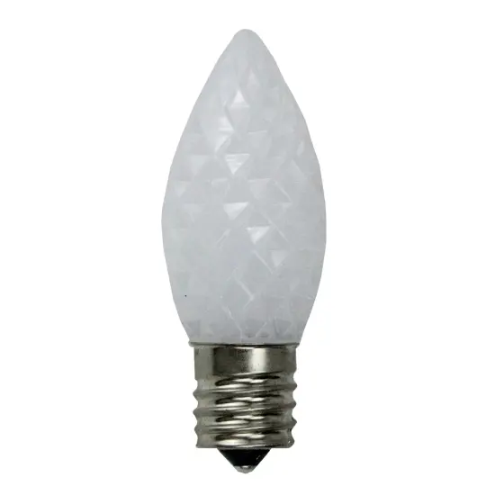 Northlight LED C9 Faceted Christmas Replacement Bulbs - Pure White - Pack of 25 {1}