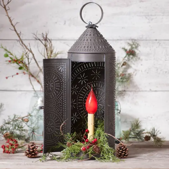 Irvins Country Tinware 22-Inch Chimney Lantern in Kettle Black {6}