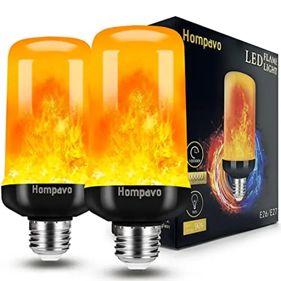 LED Flame Light Bulbs Halloween Decorations, 4 Modes Flickering Light Bulbs with Upside Down Effect, E26/E27 Base Flame Bulb for Christmas Party Home Indoor & Outdoor (2 Pack) {2}
