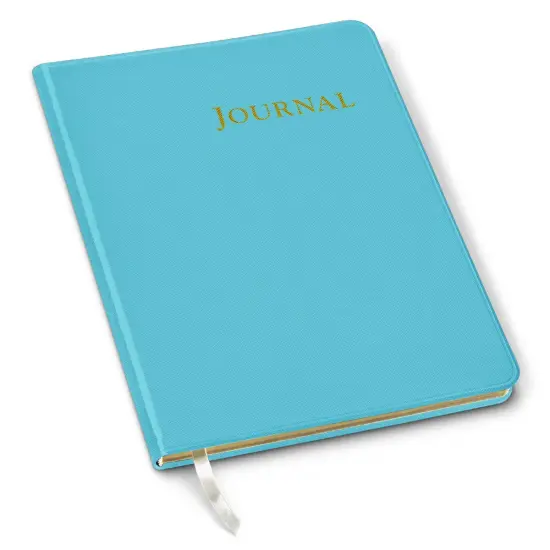Gallery Leather Journal - Crafted in Maine, USA - Elegant Leather Writing Notebook with 192 Lined Pages - A Timeless Space for Your Thoughts - 9.75x7.5 ", Large Lined Key West Turquoise {1}