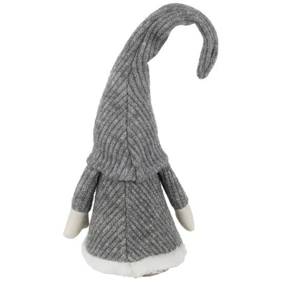 Northlight Standing Knitted Gnome Christmas Figure - 14" - Gray and White {6}