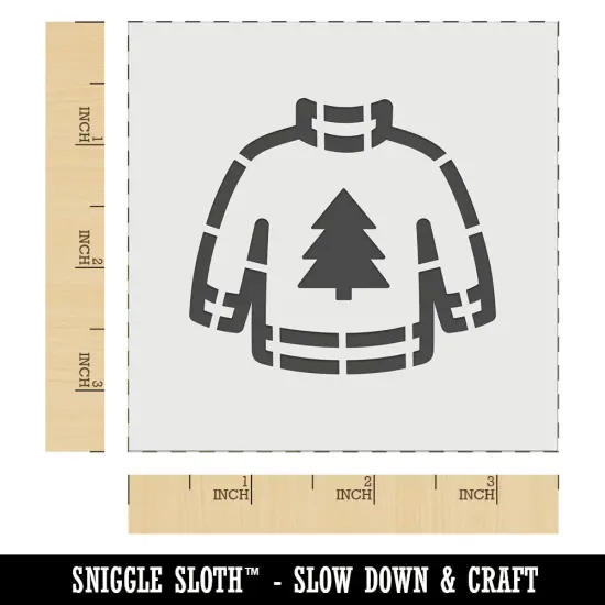 Christmas Ugly Sweater Wall Cookie DIY Craft Reusable Stencil {6}
