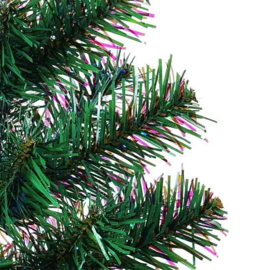 Artificial Christmas Tree with Iridescent Tips Green 4 ft PVC {8}