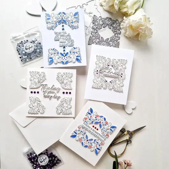 Pinkfresh Studio Die-Floral Square Frame {3}