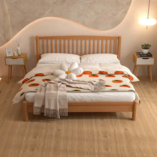 Costway Nightstand End Side Sofa Table Storage Drawer Living Room with Solid Wood Leg {6}