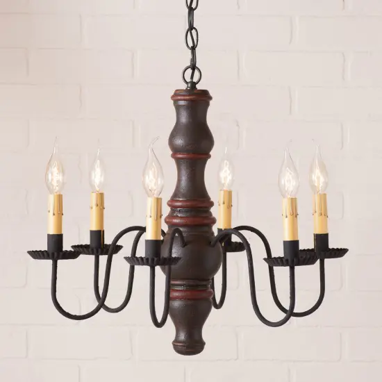 Gettysburg Chandelier in Espresso with Salem Brick {3}