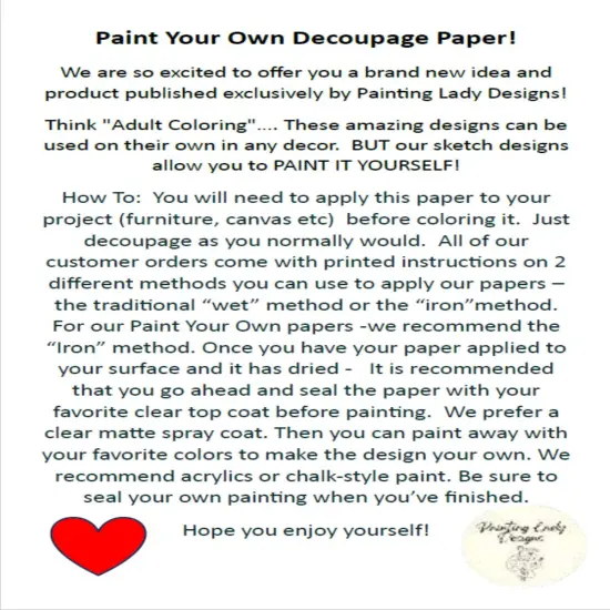 Paint Your Own Decoupage Paper! Garden Design - Medium {5}