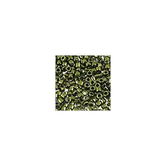 Miyuki Delica Seed Bead 11/0 Metallic Olive {2}