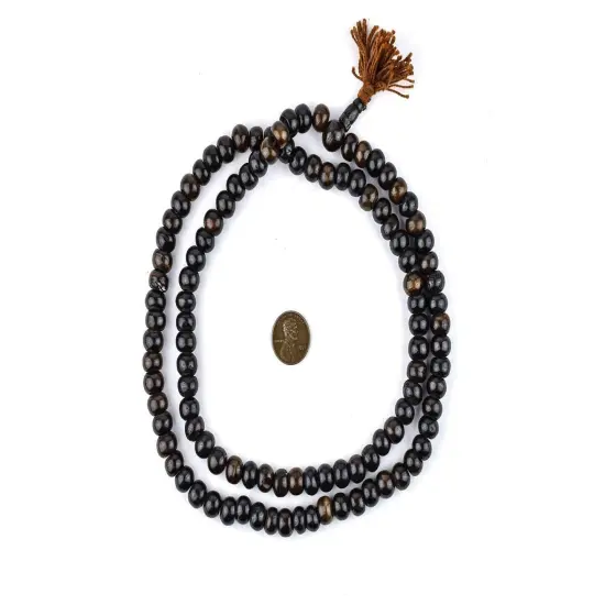 The Bead Chest Brown Mala Bone Beads (10mm) {2}