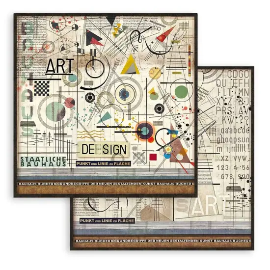 Stamperia Double-Sided Paper Pad 12"X12" 10/Pkg-Bauhaus, 10 Designs/1 Each {5}