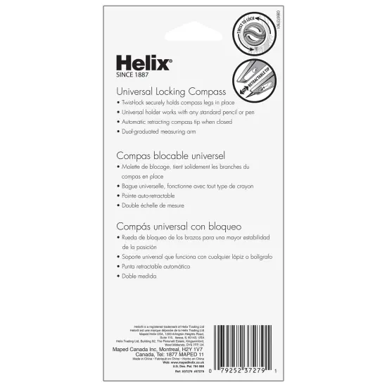 Plastic Locking Compass with Universal Holder, Pack of 10 {5}