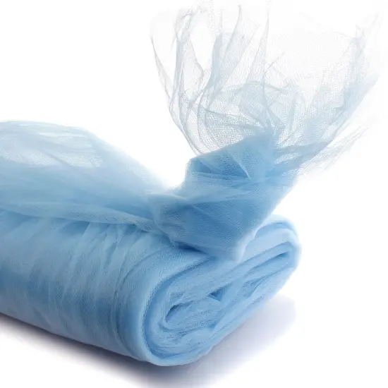 54" Tulle Fabric Bolt Dusty Blue {1}
