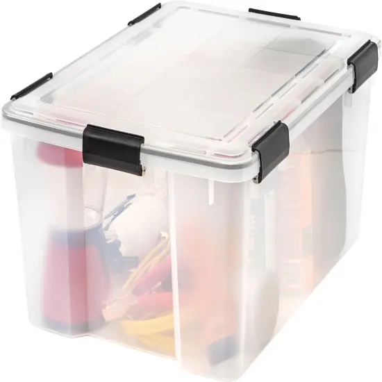 IRIS 62 Quart WeatherPro&trade; Storage Box, Clear {3}