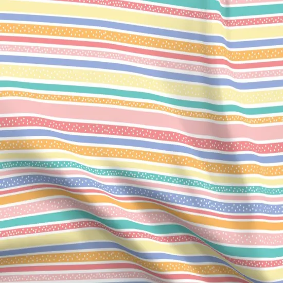 Various Fabrics by the Yard or Fat Quarter Pastel Stripes Colorful Polka Dots Playful Lines Nursery Custom Printed Fabric by Spoonflower {5}