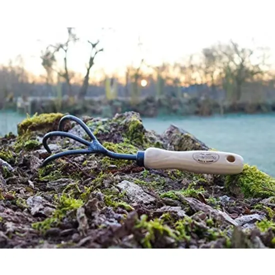 DeWit 3-Tine Cultivator, Aerates Soil with Boron Steel and Ash Wood Handle, 11.5 inches long {4}