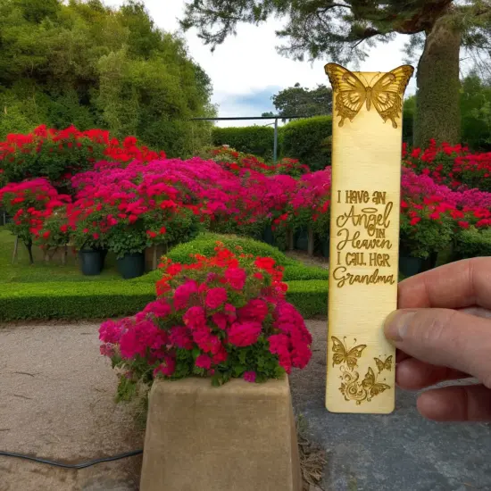 Bookmark - I have an angel in heaven I call her Grandma - Birch wood {6}