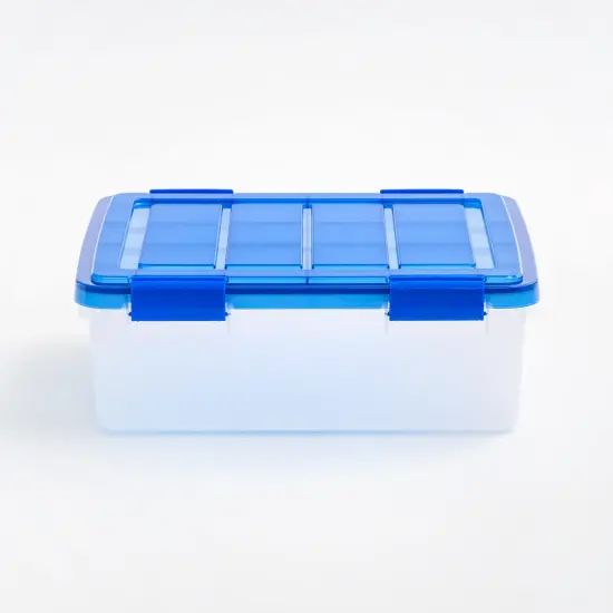 IRIS USA 4Pack 30qt WEATHERPRO Airtight Plastic Storage Bin with Lid and Seal and Secure Latching Buckles {2}