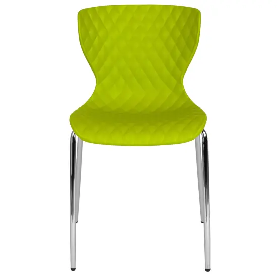 Emma and Oliver Contemporary Design Accent Dining Plastic Stack Chair Citrus Green {3}