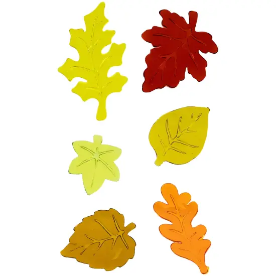 Northlight Set of 4 Double Sided Fall Harvest Gel Window Clings Brown {5}