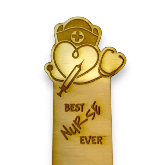 Bookmark - Best Nurse Ever - Birch wood {4}