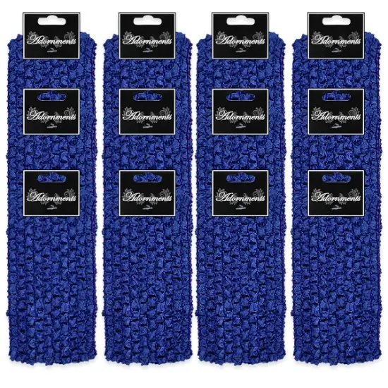 Pack of 12 2 3/4" Crochet Headband Royal Blue {1}