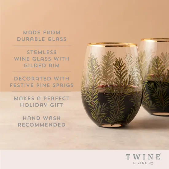 Woodland Stemless Wine Glass Set  {4}