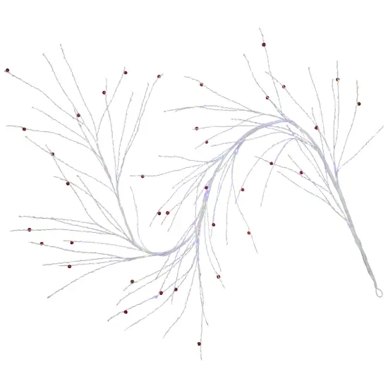 Northlight Pre-Lit Christmas Garland with Jingle Bells - 6' X 6" - Multi-Color Lights White {7}