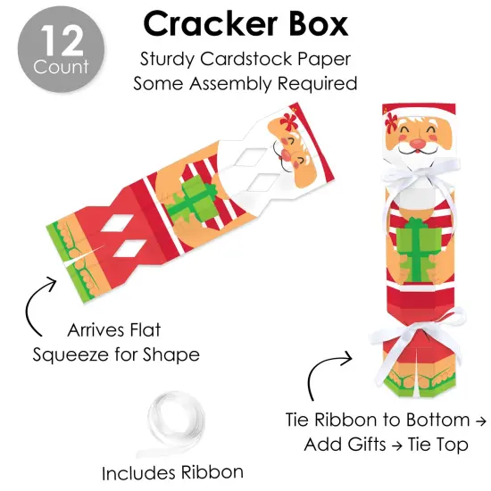 Big Dot of Happiness Tropical Christmas No Snap Beach Santa Holiday Party Table Favors DIY Cracker Boxes Set of 12 {7}