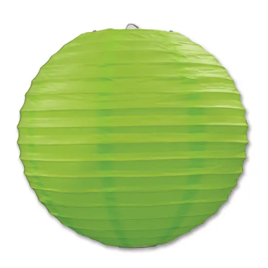 Beistle Club Pack of 6 Round Light Green Hanging Paper Lanterns 9.5" {1}
