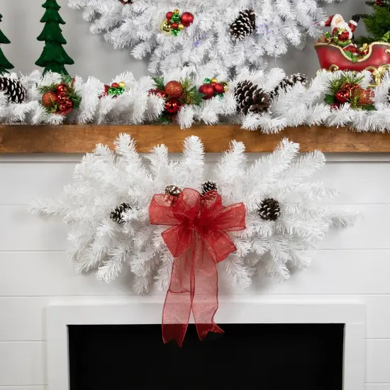 Northlight 32" Snow White Pine Artificial Christmas Swag, Unlit {4}