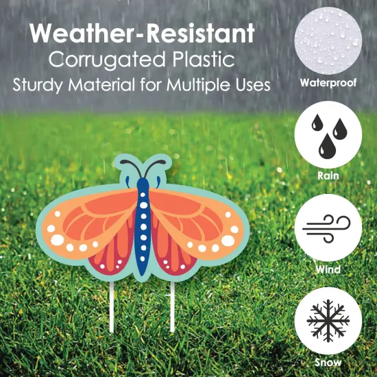 Big Dot of Happiness Buggin' Out - Yard Sign and Outdoor Lawn Decorations - Bugs Birthday Party Yard Signs - Set of 8 {4}