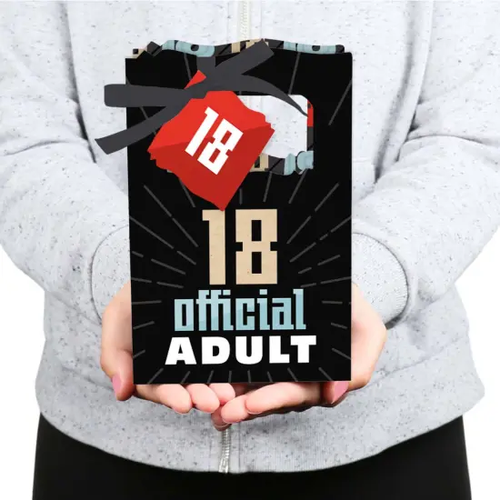 Big Dot of Happiness Boy 18th Birthday - Eighteenth Birthday Party Favor Boxes - Set of 12 {6}