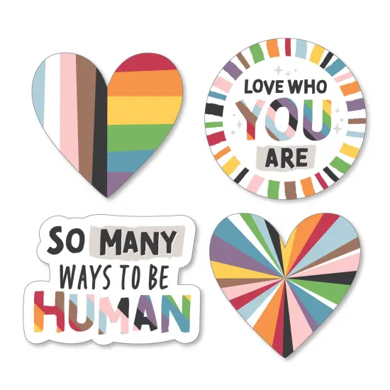 Big Dot of Happiness So Many Ways to Be Human - DIY Shaped Pride Party Cut-Outs - 24 Count {1}