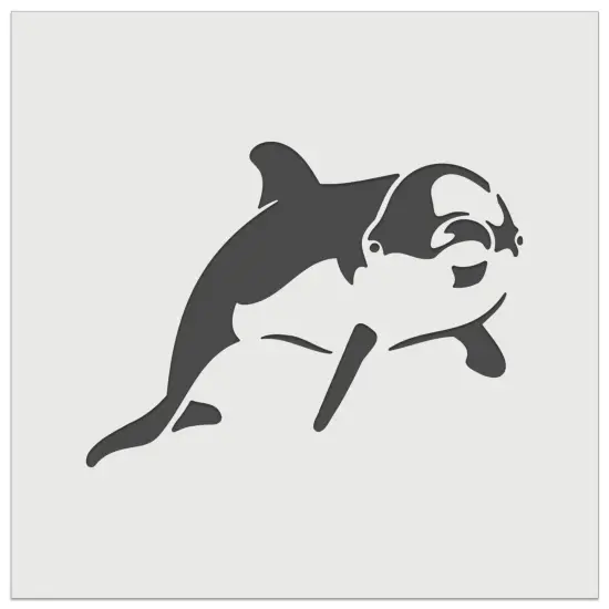 Curious Dolphin Wall Cookie DIY Craft Reusable Stencil {7}