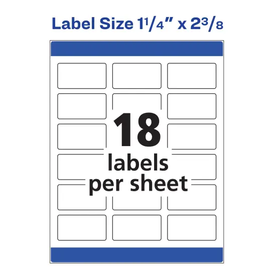 Avery Address Labels, Sure Feed Technology, Print to the Edge, Permanent Adhesive, 1-1/4" x 2-3/8", 450 Labels (6871) {5}
