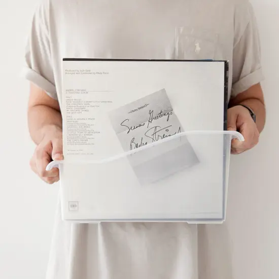 IRIS USA 15" x 6" Plastic Connecting Book and Paper Storage Container Bin, 8-Pack, Vertical Standing Plastic Book Binder Notebook File Craft Organizer Box for Office, Clear {4}