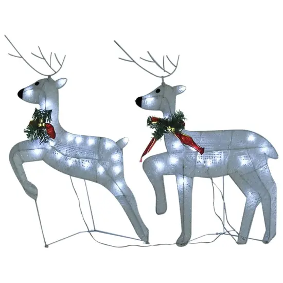 2 pcs Christmas Reindeers with 40 LEDs White {2}