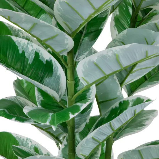 Northlight 34" Potted Green Artificial Rubber Plant {5}