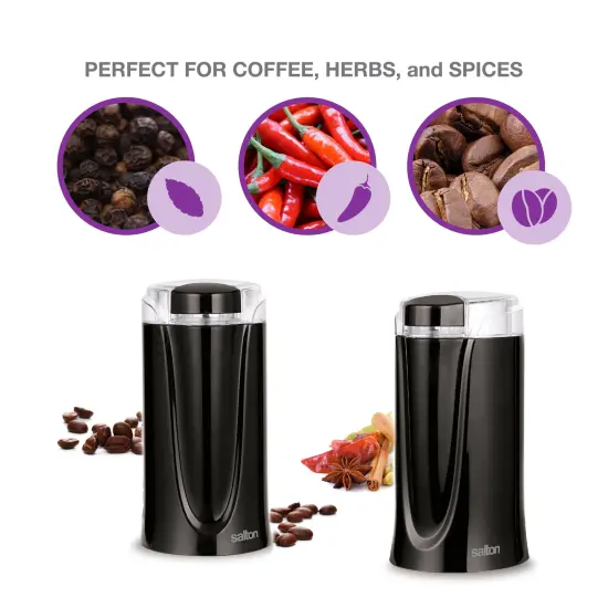 Salton Coffee, Spice & Herb Electric Grinder - Black {5}