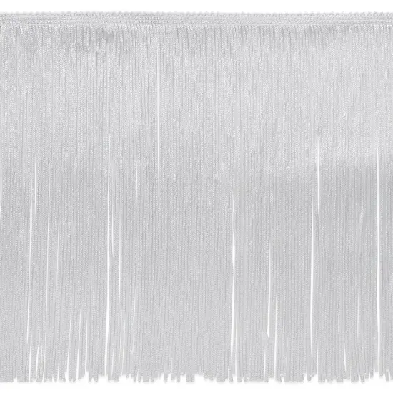 5 Yards of 12" Chainette Fringe Trim | 5 yard cut White {1}