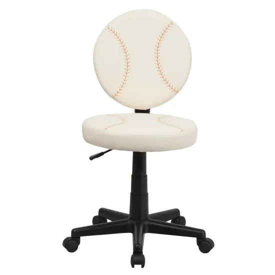 Emma and Oliver Sports Swivel Task Office Chair Brown and Cream {3}